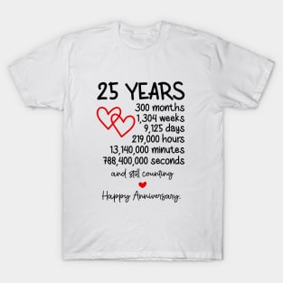 Happy 25th Anniversary T-Shirt
